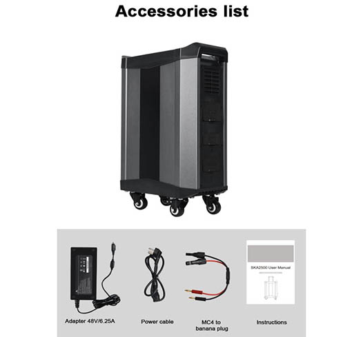 Accessories list